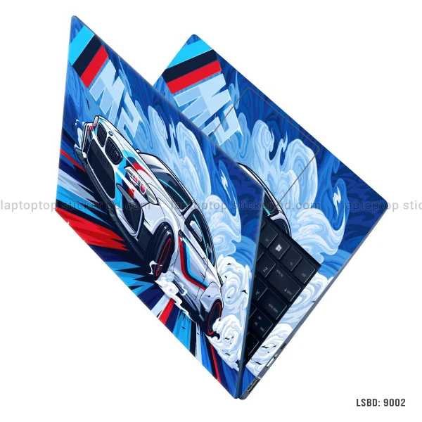 Premium BMW car laptop sticker skin – stylish and scratch-protective design