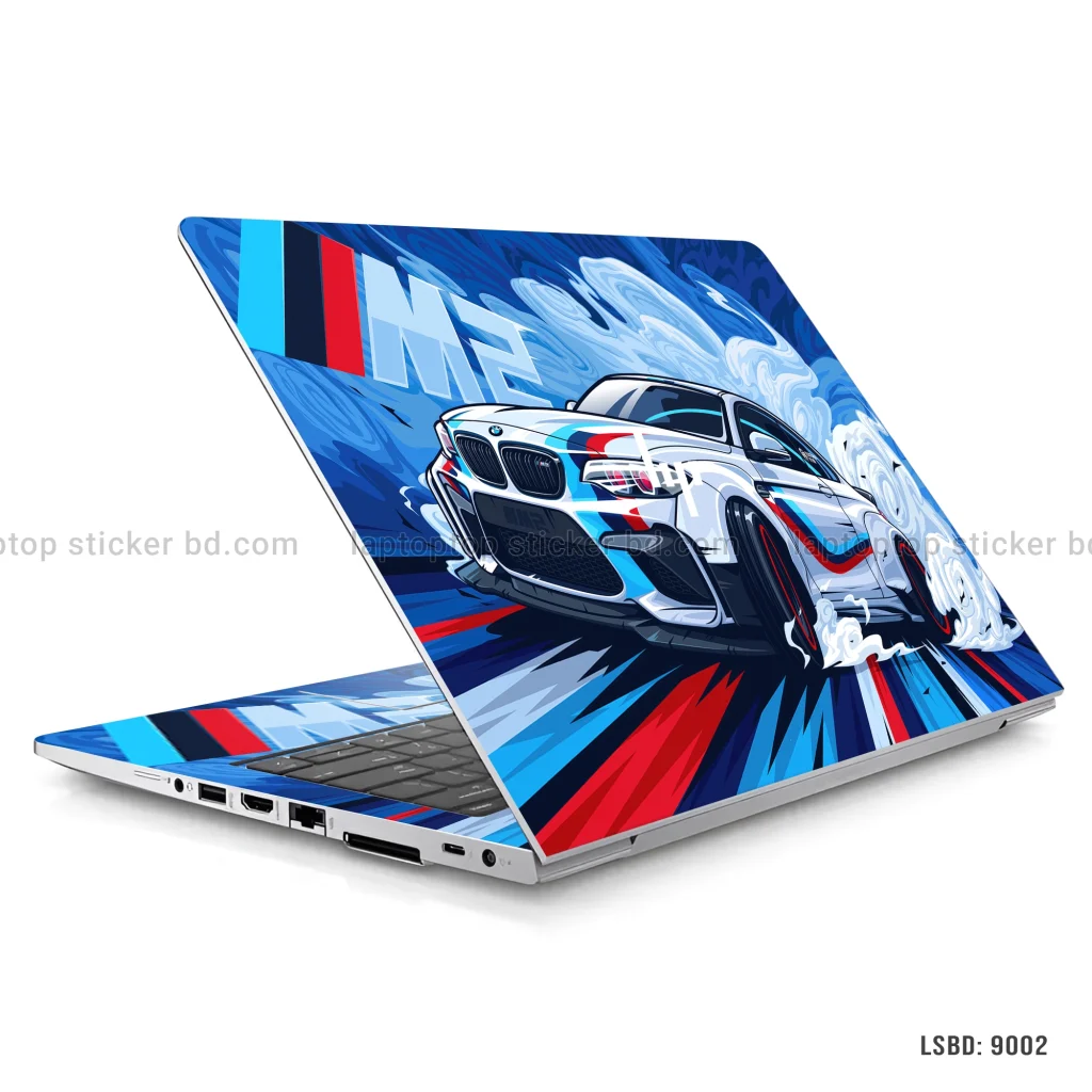 Premium BMW car laptop sticker skin – stylish and scratch-protective design