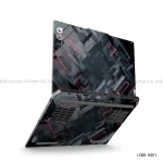 Black & Red Futuristic Geometric Laptop Sticker – Premium Vinyl Skin (LSBD 9451) | Laptop Sticker BD