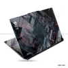 Black & Red Futuristic Geometric Laptop Sticker – Premium Vinyl Skin (LSBD 9451) | Laptop Sticker BD