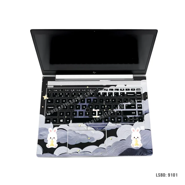 Rabbit Laptop Sticker – Cute Animal Design Premium Vinyl Skin | Laptop Sticker BD