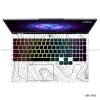 Minimalist black and white topographic line art laptop skin with contour map design - Model LSBD 9052