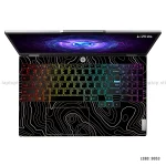 Black topographic line art laptop skin with contour map design – Model LSBD 9053