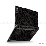 Black topographic line art laptop skin with contour map design – Model LSBD 9053
