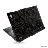 Black topographic line art laptop skin with contour map design – Model LSBD 9053