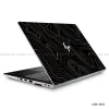 Black topographic line art laptop skin with contour map design – Model LSBD 9053