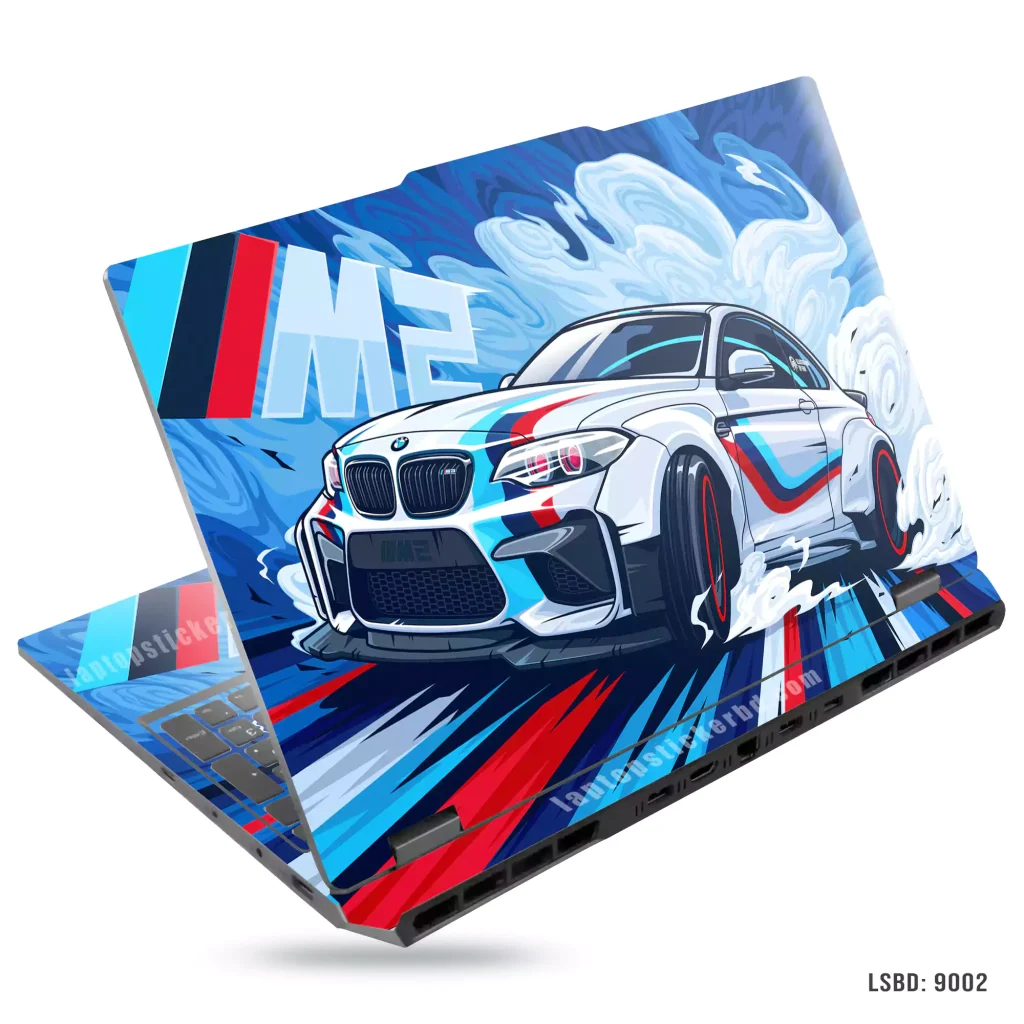 Premium BMW car laptop sticker skin – stylish and scratch-protective design
