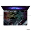 Black & Red Futuristic Geometric Laptop Sticker – Premium Vinyl Skin (LSBD 9451) | Laptop Sticker BD