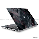 Black & Red Futuristic Geometric Laptop Sticker – Premium Vinyl Skin (LSBD 9451) | Laptop Sticker BD