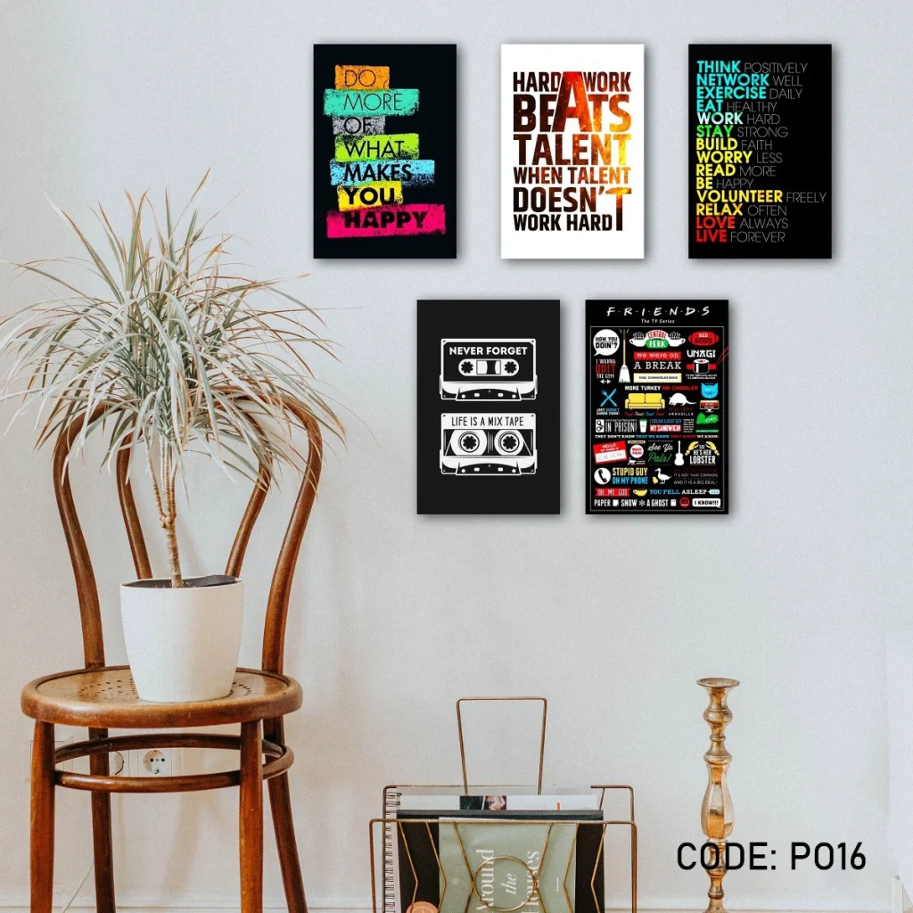Motivational Wall Poster Set – Mix Tape Edition (Code: PO16)