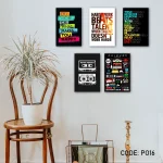Motivational Wall Poster Set – Mix Tape Edition (Code: PO16)