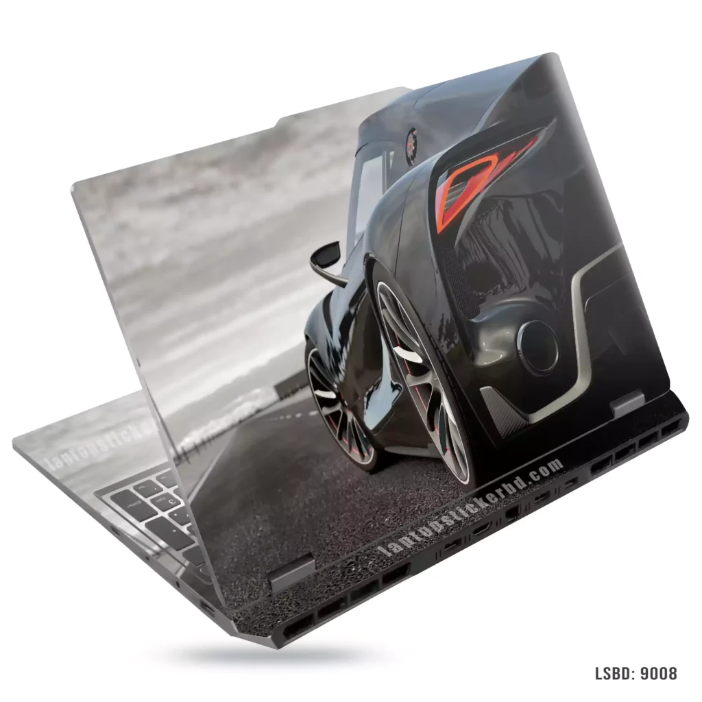 Toyota GR Supra sports car laptop sticker with sleek design