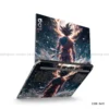 Goku Super Saiyan laptop sticker featuring intense energy and battle-ready design