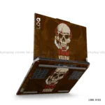 Today You Die Skull laptop sticker with bold design