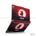 Itachi Uchiha laptop sticker with red and black design, featuring Itachi from Naruto