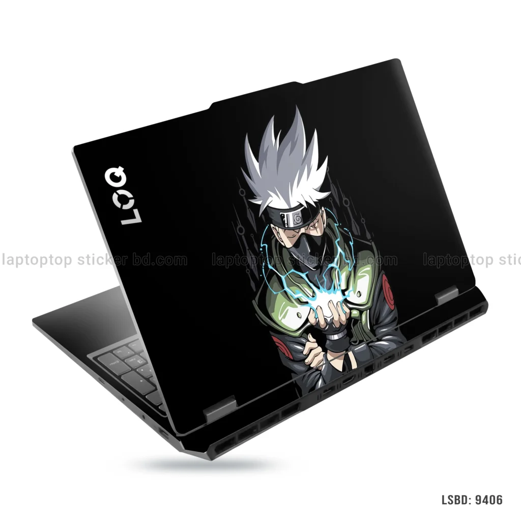Kakashi Hatake laptop sticker with dynamic design featuring Kakashi from Naruto for all laptop sizes