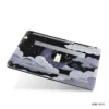 Bunny and moon laptop sticker with clouds and stars design