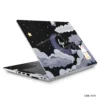 Bunny and moon laptop sticker with clouds and stars design