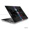 BMW F1 racing car laptop sticker with M stripes design