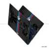 BMW F1 racing car laptop sticker with M stripes design
