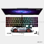 Porsche 911 GT3 RS laptop sticker with sleek car design