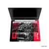 Nissan GT-R laptop sticker with black and red design