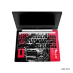 Nissan GT-R laptop sticker with black and red design