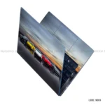 Luxury cars collection laptop sticker featuring sleek sports cars