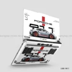 Porsche 911 GT3 RS laptop sticker with sleek car design
