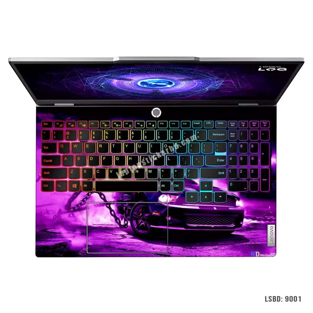 Purple BMW Supercar Laptop Sticker