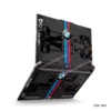 BMW F1 racing car laptop sticker with M stripes design