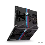 BMW F1 racing car laptop sticker with M stripes design