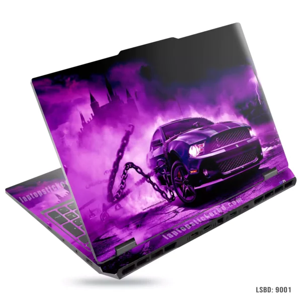 Purple BMW Supercar Laptop Sticker