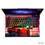 GTR6 gaming car laptop sticker with a vibrant sunset design