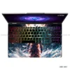 Goku Super Saiyan laptop sticker featuring intense energy and battle-ready design