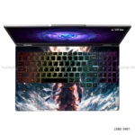Goku Super Saiyan laptop sticker featuring intense energy and battle-ready design