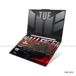 Dodge Challenger SRT laptop sticker with bold black and red design