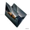 Lamborghini Huracan laptop sticker with bold orange color car