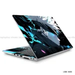 Gojo Satoru laptop sticker with intense blue and black design for all laptop sizes
