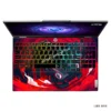Mini Cooper GP laptop sticker with fiery red design and Union Jack flag