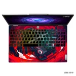 Mini Cooper GP laptop sticker with fiery red design and Union Jack flag