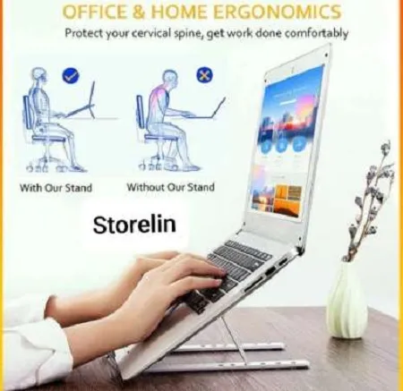 High quality adjustable original aluminum laptop stand foldable ergonomic design