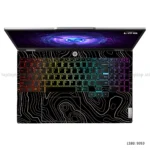 Abstract black and gold line art laptop sticker for all laptop sizes