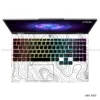Abstract black and white line art laptop sticker for all laptop sizes