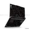 Abstract black and gold line art laptop sticker for all laptop sizes