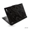 Abstract black and gold line art laptop sticker for all laptop sizes