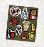 Biker motorcycle sticker pack for bikes and helmets