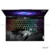 Abstract black and grey grunge laptop sticker for all laptop sizes