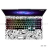 Abstract black and white laptop sticker for all laptop sizes