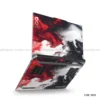 Abstract red and white laptop sticker for all laptop sizes